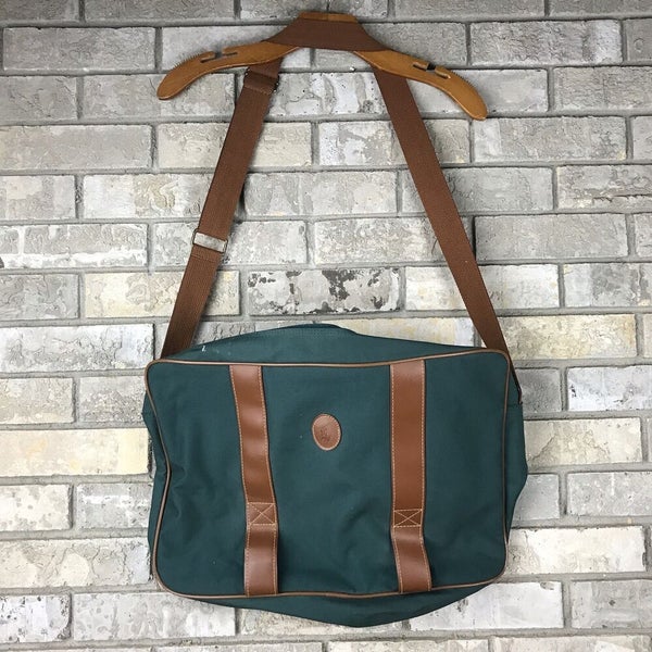 Vintage Ralph Lauren Messenger Green / Brown Shoulder Bag
