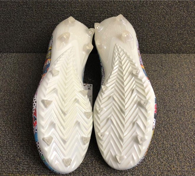 Adidas Adizero 11 Comics Football Cleats FX8361 Men's size 11.5 White Multi Color