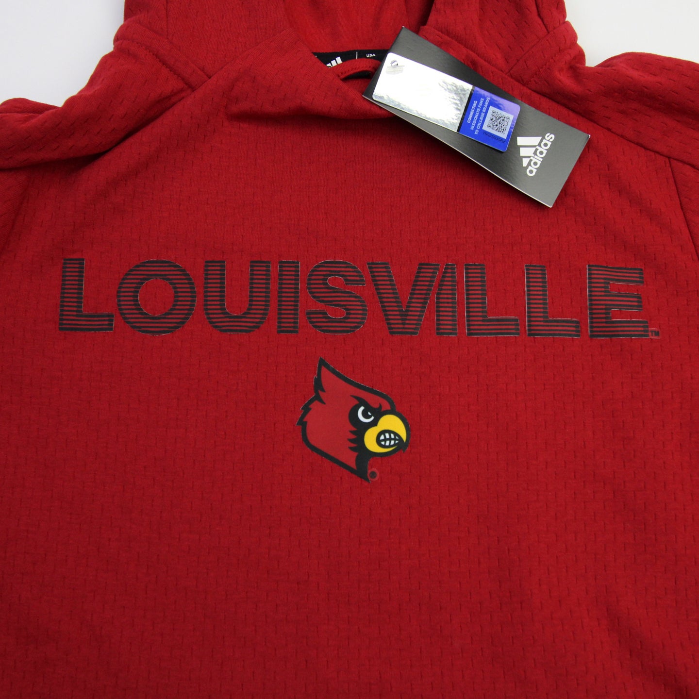 Women's Adidas Red Louisville Cardinals Sideline Fashion Pullover Hoodie Size: Extra Small