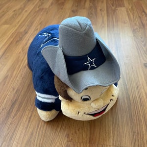 Dallas Cowboys NFL FOOTBALL Rowdy Smiling Buckaroo Mascot 17 X 18 Pillow Pet!
