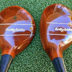 Beckley-Ralston Driver And Spoon Wood Set RH Regular Steel Leather Grips /mm4469