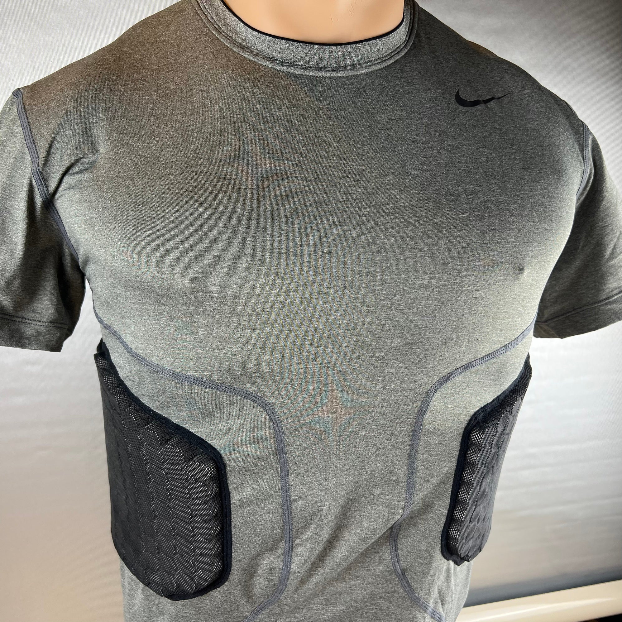 Nike Pro Hyperstrong 4 Pad Football Black Compression Shirt 2XL free  shipping