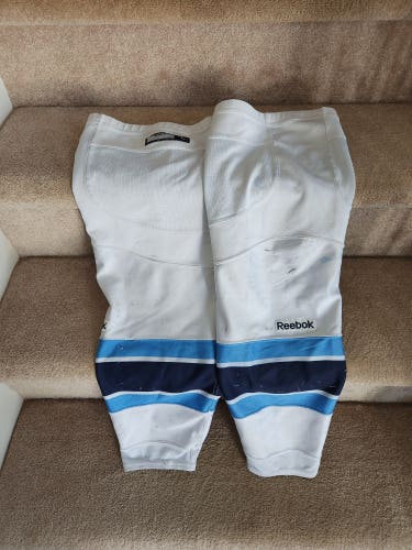 White/Navy/Sky Blue Sr Used Large Reebok Socks