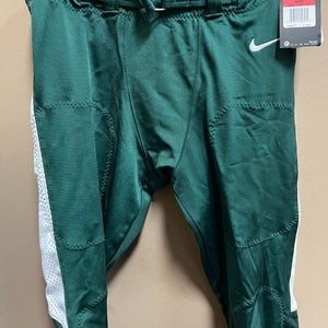 Nike Football Pants Mens Large Team Green White Mesh Side 845930