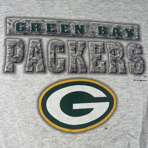 Vintage Reebok Green Bay Packers Hoodie S - Grey