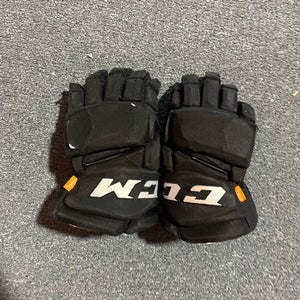 Used Black CCM HGPJSPP Pro Stock Gloves #8 14”