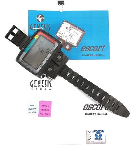 Genesis Escort Wireless / Hoseless Scuba Dive Computer with Manual         #2129