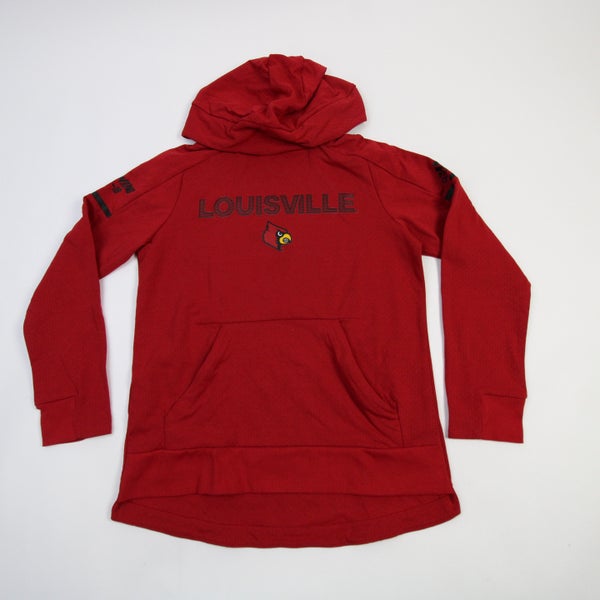Women's adidas Heather Gray Louisville Cardinals Vintage Stylin Pullover  Sweatshirt