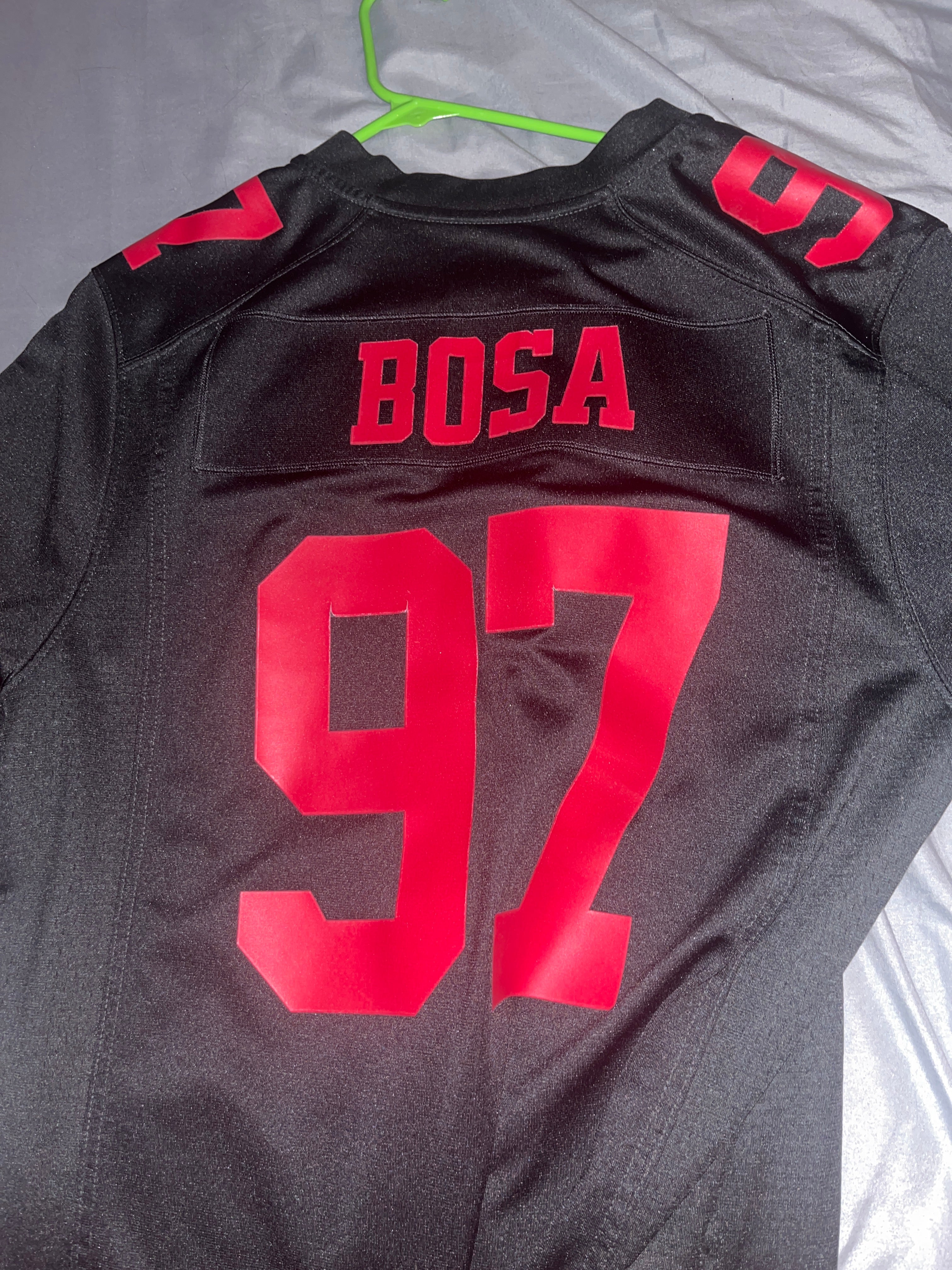 San Francisco 49ers Nick Bosa #97 Black Player Game Jersey Mens NFL –  Football Patch King