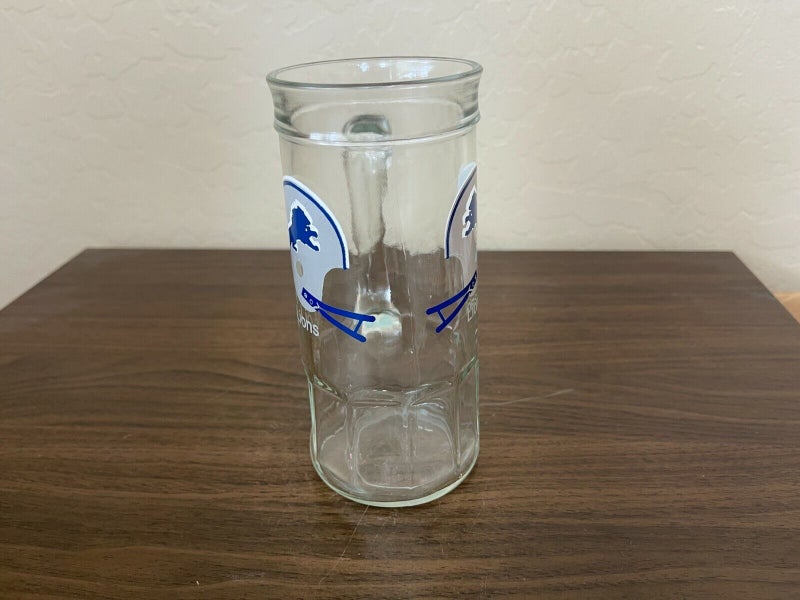 Detroit Lions NFL FOOTBALL SUPER VINTAGE Fisher Peanuts Beer Stein Glass  Mug!