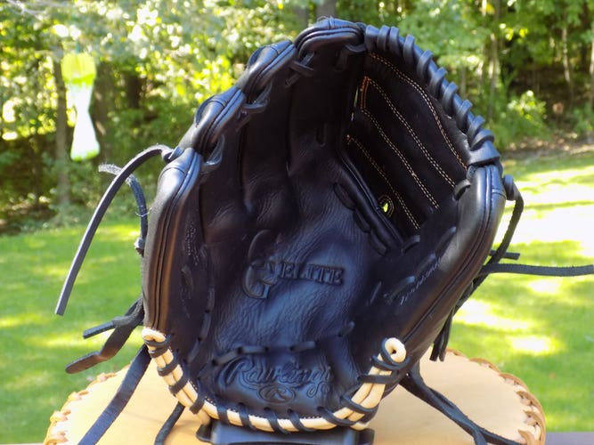 Used Rawlings Left Hand Throw Pitcher's Gold Glove Elite Baseball Glove 12"