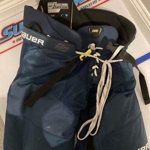 Junior Medium Bauer Supreme 3S Pro Hockey Pants Navy
