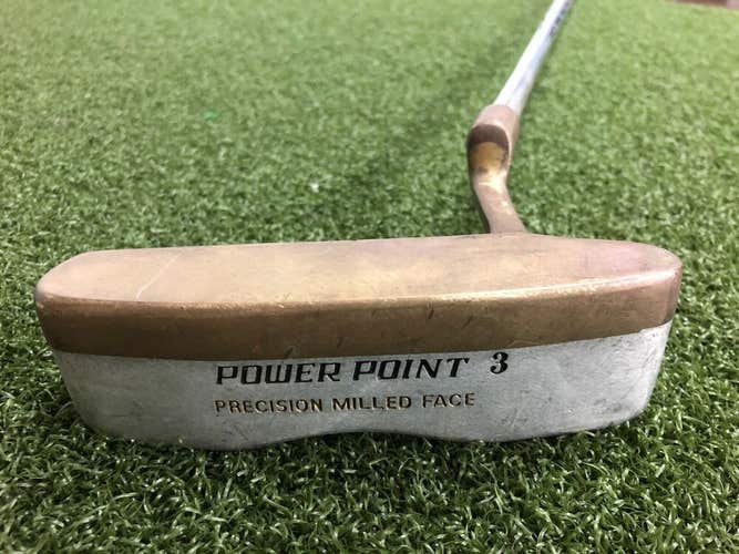 Allied Power Point 3 Precision Milled Brass Face Short Putter / 29" / RH /sa6901