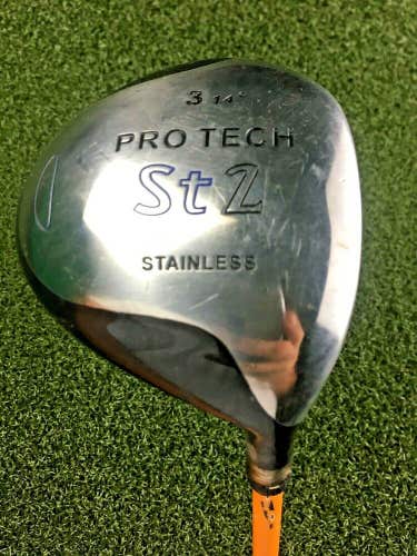 Pro Tech St2 Stainless 3 Wood 14* / RH ~41.75" / Stiff Graphite / gw3423