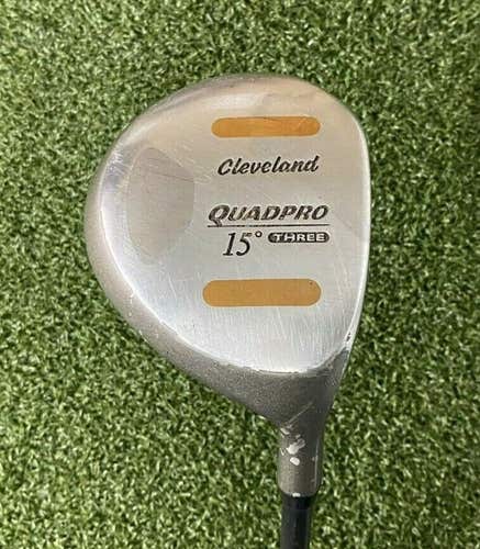 Cleveland Quad Pro 3 Wood 15* / RH / Regular Graphite ~43" / Good Grip / jl5185