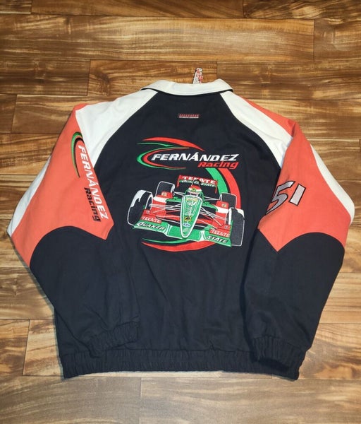 Vintage Rare 2000s Quaker State Adrian Fernandez Pro Racecar Racing Jacket Sz XL