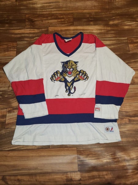 Vintage Rare Florida Panthers NHL Hockey Sports Vanbiesbrouck Jersey Shirt L/XL
