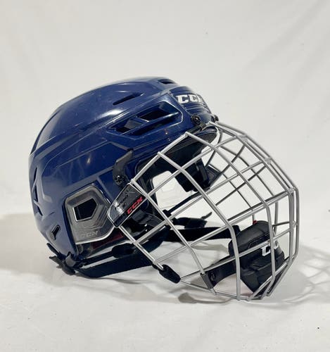 Small CCM Resistance Helmet w/Cage - Navy