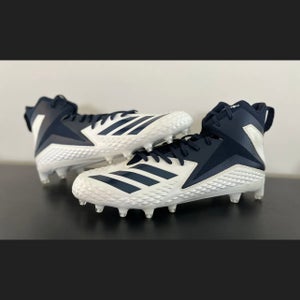 Size 12 adidas Freak X Carbon High Football Cleats White/Navy Blue DB0567 NEW