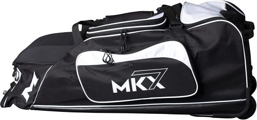 New Miken MK7X Championship wheeled baseball bag black white softball slowpitch