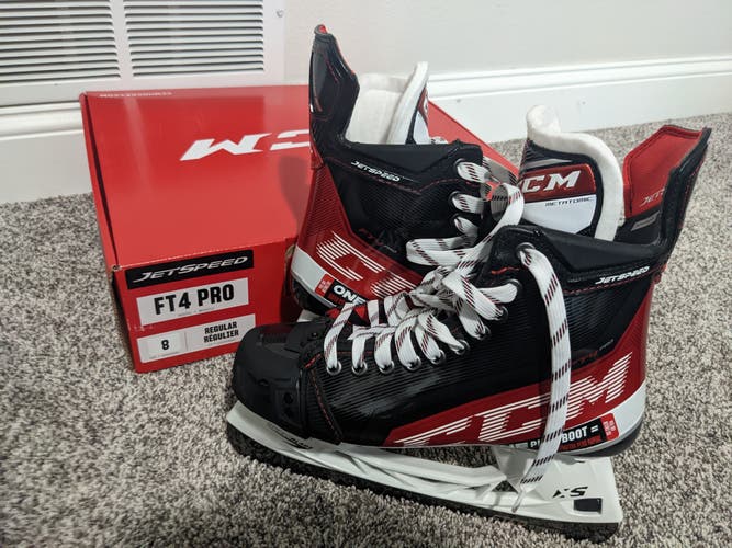Senior New CCM JetSpeed FT 4 Pro Skates Size 8.0 Regular