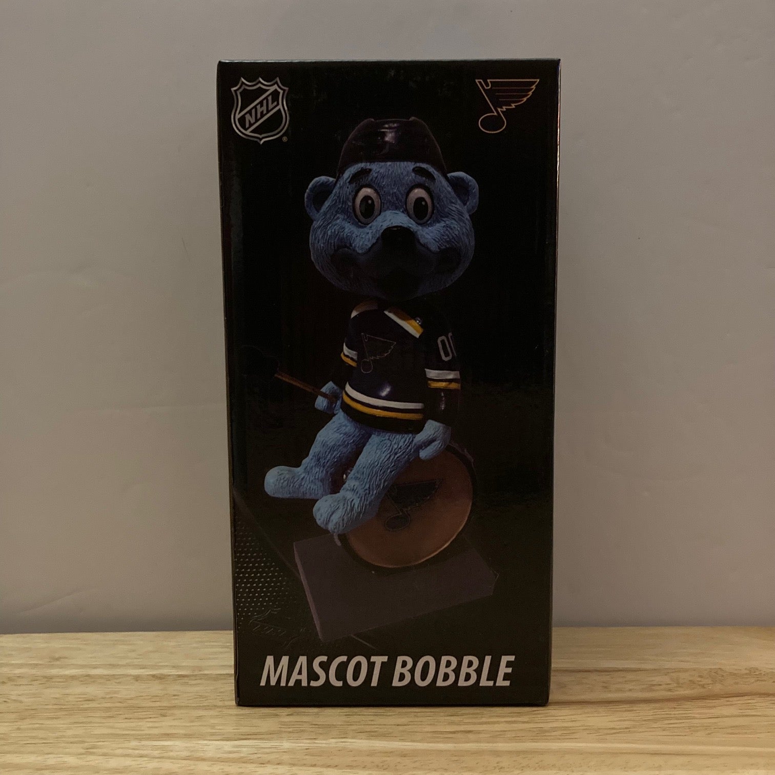 NHL St. Louis Blues Louie Mascot Bobblehead - Louie On Drum (8 inches)