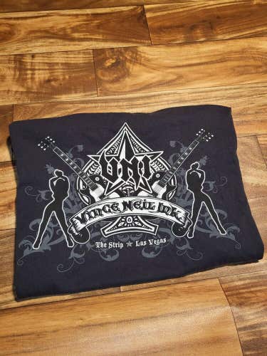 Vintage Rare 2000s Vince Neil Rock Music Band Tattoo Shop Las Vegas Shirt Sz XXL