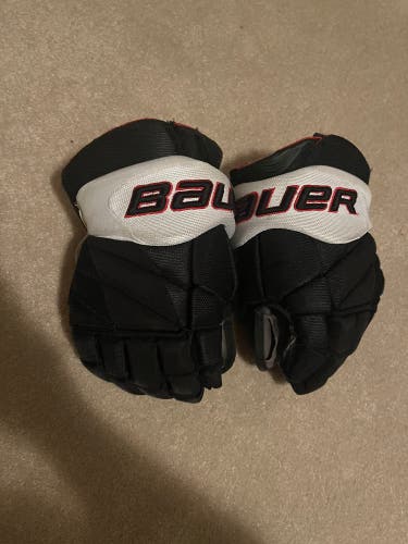 USED Bauer 1X Pro 14” University Of Nebraska Omaha Pro Stock Gloves