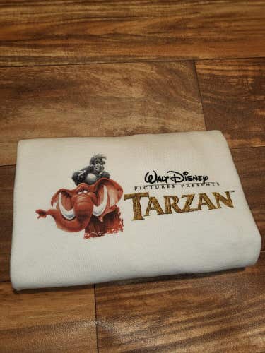 Vintage RARE Walt Disney Tarzan Movie Promo White 1990s Vtg T Shirt Size Large