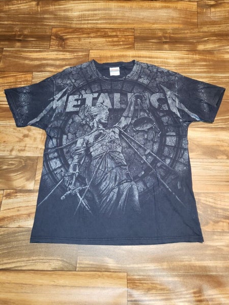 2008 Metallica Death Magnetic Heavy Metal Rock All Over Print Band T Shirt Large