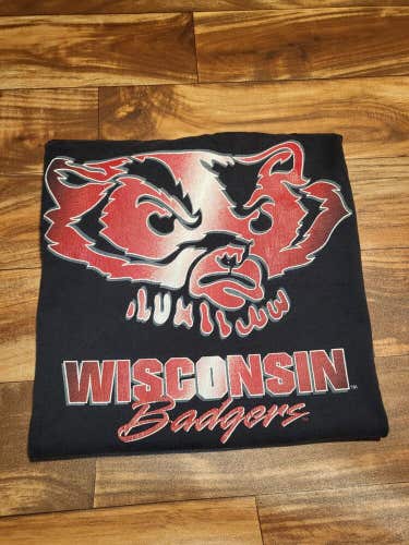 Vintage Rare 1990s Wisconsin Badgers NCAA College Sports Longsleeve Shirt XL