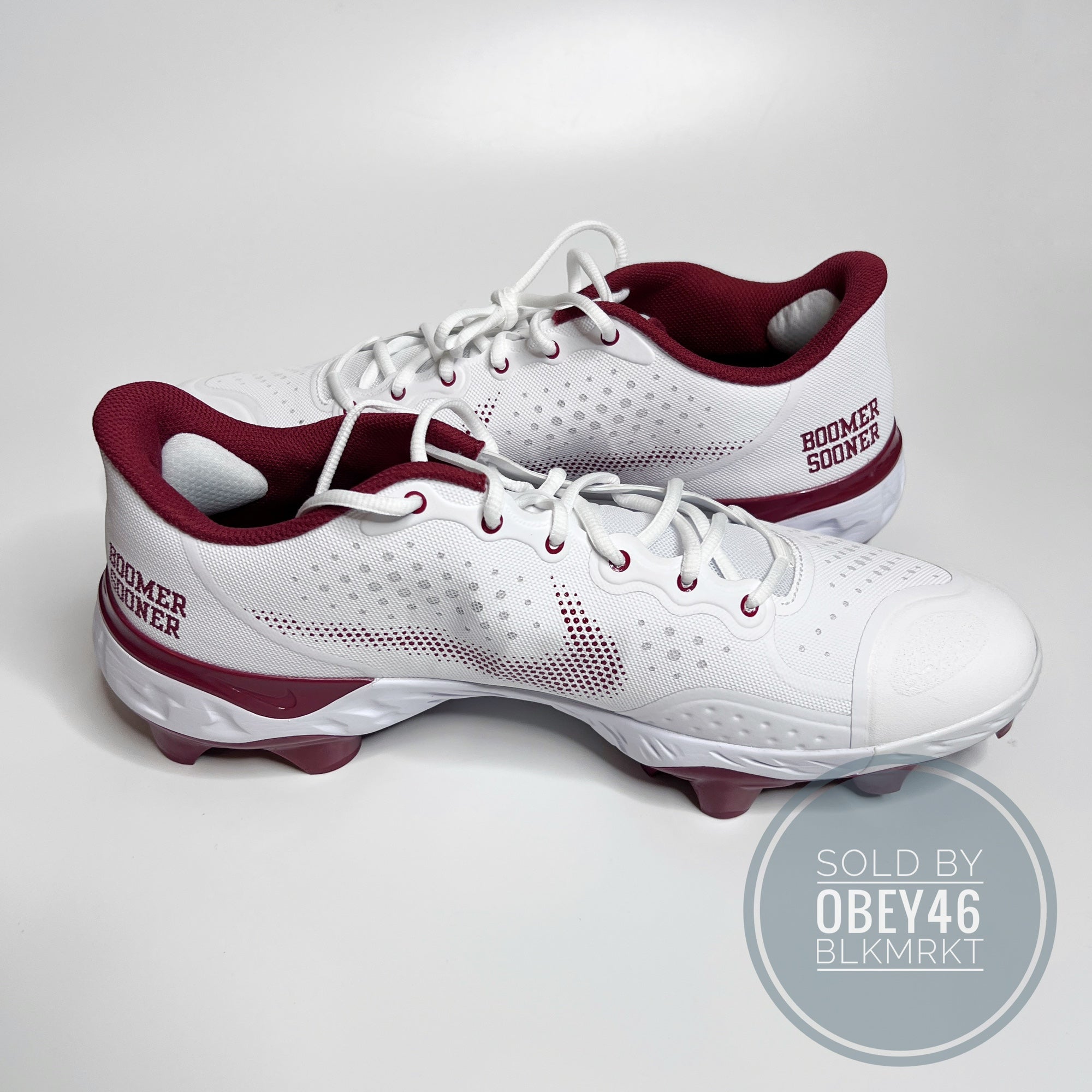 Nike Alpha Huarache ELITE Oklahoma University Sooner Baseball Softball Cleats Amazon.com | Nike Women main image 2
