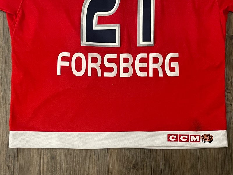 VTG-GLACIER-NWT-2X PETER FORSBERG COLORADO AVALANCHE 1996 CUP CCM HOCKEY  JERSEY