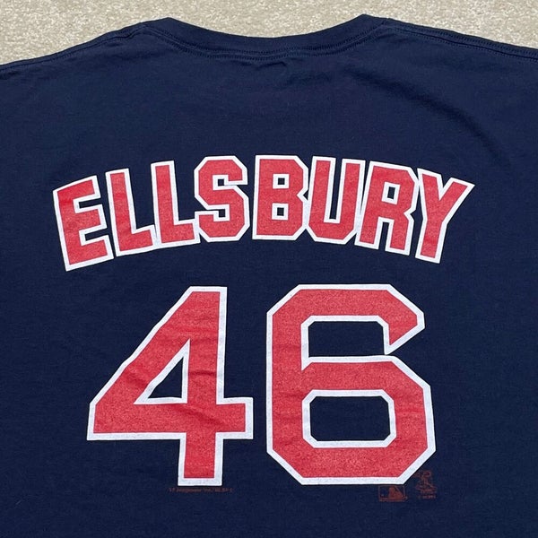 Jacoby Ellsbury Boston Red Sox T Shirt Men 2XL Adult MLB Baseball Blue 46  Retro