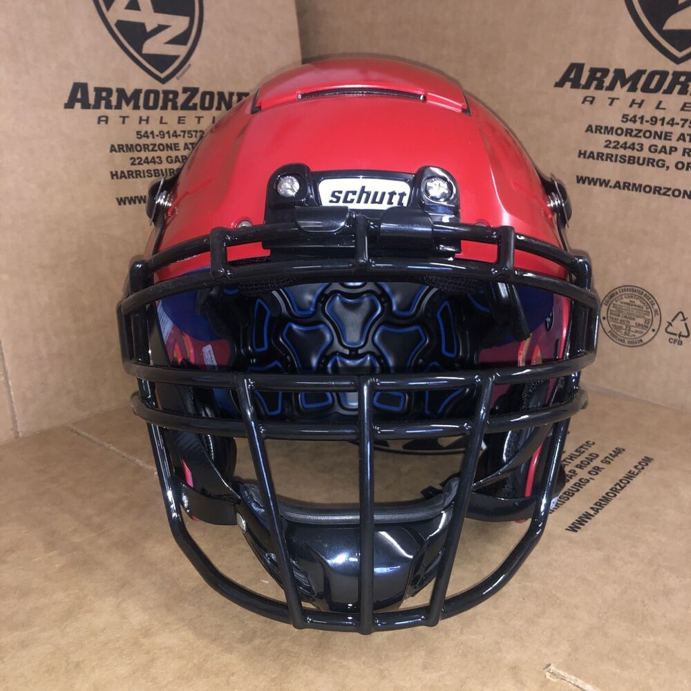 f7 football helmet red