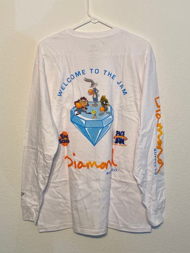 Diamond Supply x SPACE JAM 2 T Shirt Men Large Tune Squad WELCOME TO THE JAM
