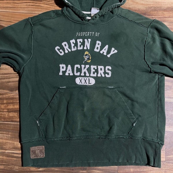 Green Bag Packers NHL Vintage Retro Sport Hoodie Men's 2XL Gray