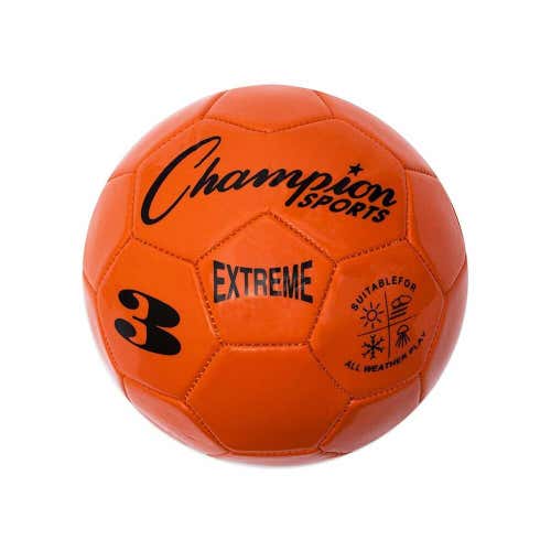 Champion Sports Extreme Soft Touch Butyl Bladder Soccer Ball, Size 3, Orange