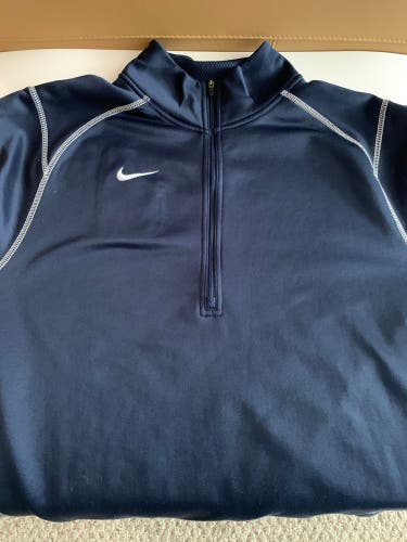 Nike Therma-FIT Mens Quarter Zip large navy blue