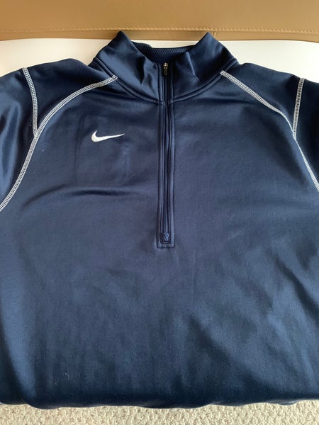 Nike Therma-FIT Mens Quarter Zip large navy blue