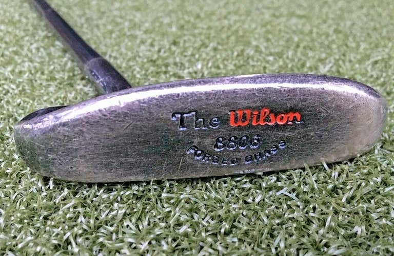 The Wilson 8806 Forged Brass Putter / RH / Fluted Steel ~34" / NEW GRIP / mm5255