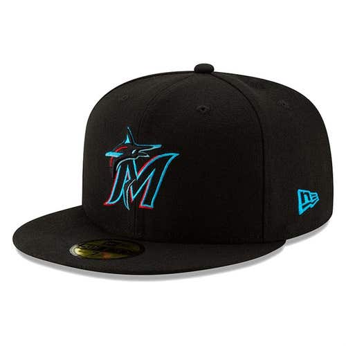 Miami Marlins New Era Youth Authentic Collection On-Field 59FIFTY - Fitted Hat - Black