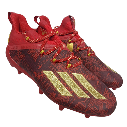 Adidas Adizero Young King Men's Football Cleats Size 8.5 Red Gold