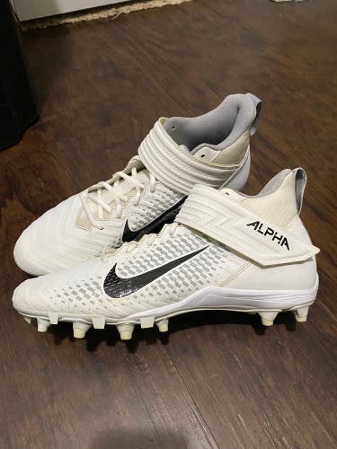 Nike Alpha Menace Football cleats size 11.5 white