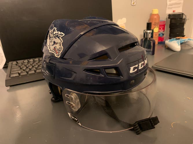 Hartford Wolfpack Pro Stock CCM Helmet and Visor AHL Game Used