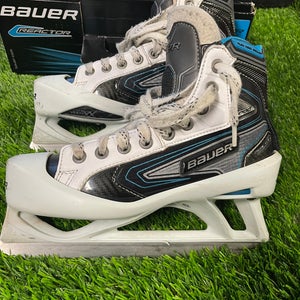 Used Bauer Extra Wide Width Size 4.5 Reactor 9000 Hockey Goalie Skates