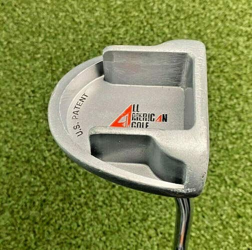 All American Golf U.S. Patent Mallet Putter / RH / Steel ~35" / jl6331