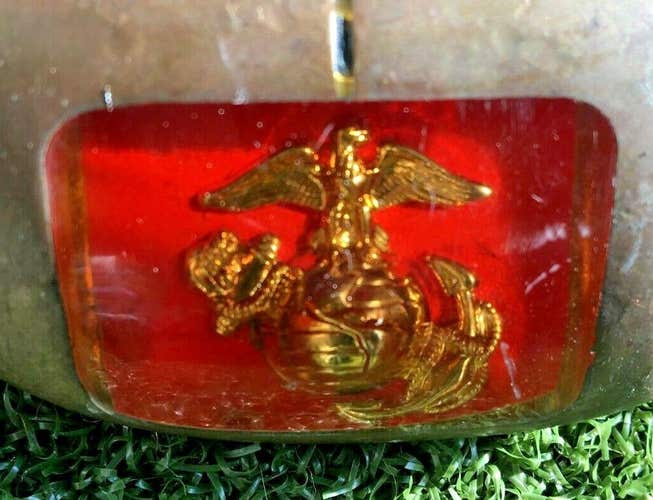 United States Marine Corps Inlay Brass Putter / RH / ~36" / Nice Grip / mm5172