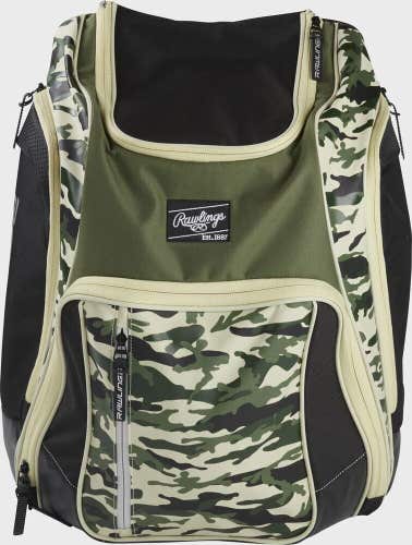 Rawlings Legion Backpack Equipment Bag Bat softball slowpitch camo camoflauge