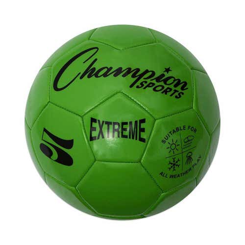 Champion Sports Extreme Soft Touch Butyl Bladder Soccer Ball, Size 5, Green